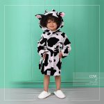 حوله تن پوش بچگانه طرح گاو‌ی