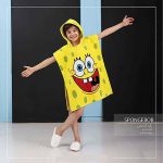 حوله پانچو کودک طرح باب اسفنجی - تصویر 2